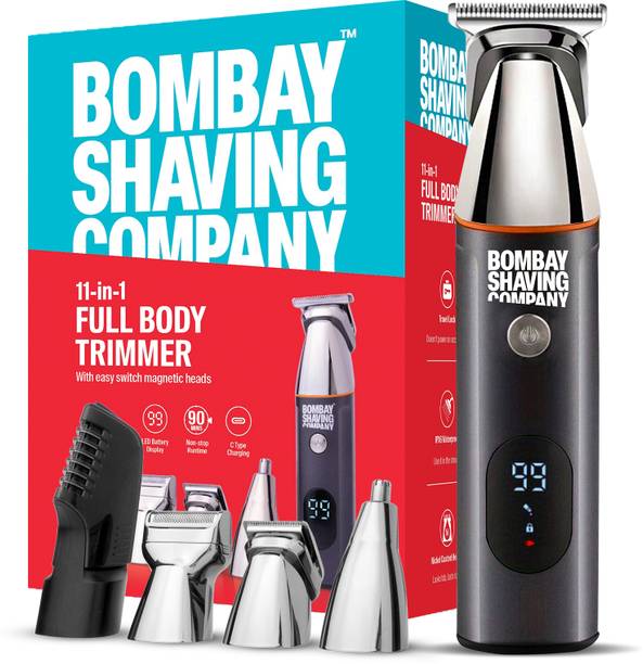BOMBAY SHAVING COMPANY 11-in-1 full body trimmer Fully Waterproof Trimmer 90 min  Runtime 3 Length Settings