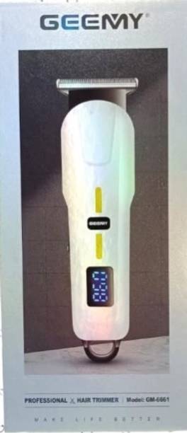 Geemy GM 6661 rechargeable trimmer with LCD display bread trimmer Trimmer 120 min Runtime 4 Length Settings