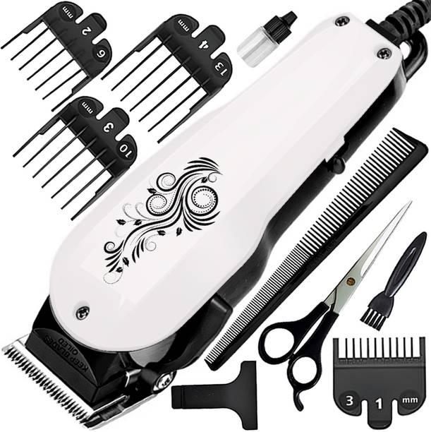 QGS New Heavy Duty A1 Salon Use High Quality Low Sound Hair Clipper Beard Moustache Trimmer 520 min  Runtime 8 Length Settings