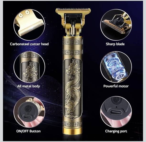 RUDON Trimmer For Beard, Mustache, Haircut, Head and Body Hair Shaver For Men Fully Waterproof Body Groomer 120 min  Runtime 4 Length Settings