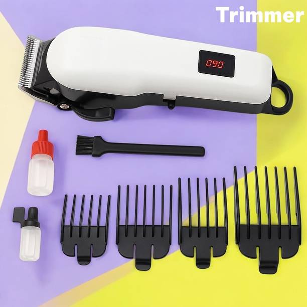 Nilesawar X242 Rechargeable Hair & Beard Trimmer | Zero-Gap Sharp Blades Trimmer 240 min  Runtime 4 Length Settings