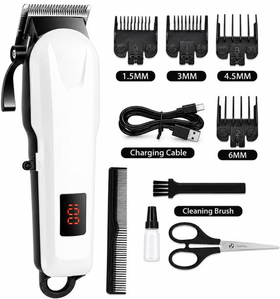 CLINLINSO 809 Cordless Beard & Hair Trimmer with Comb, Scissor & 180 Min Run Shaver For Men