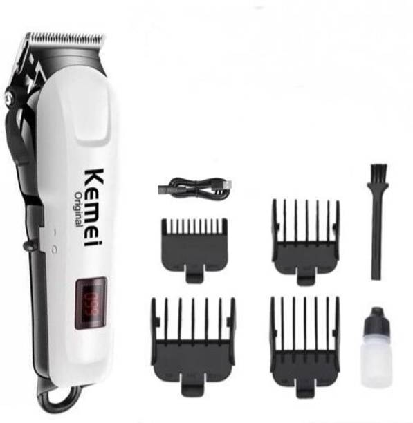 Kemei KM-809A Professional USB Charging Rechargeable and Cordless Hair Clipper Trimmer 120 min Runtime 4 Length Settings