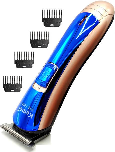 Kemei Kemeii-7055 Runtime-60 min Trimmer for Men (Gold, Blue) Trimmer 60 min Runtime 3 Length Settings