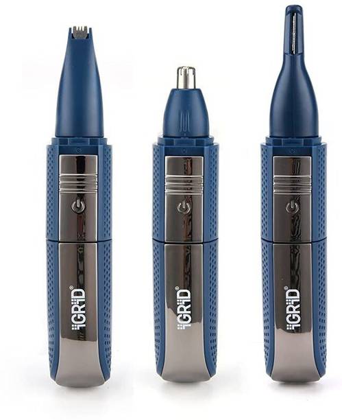 iGRiD Nose Hair Trimmer for Men & Women|3 in 1| Ear |Nose - IG-1093 Fully Waterproof Trimmer 30 min  Runtime 0 Length Settings