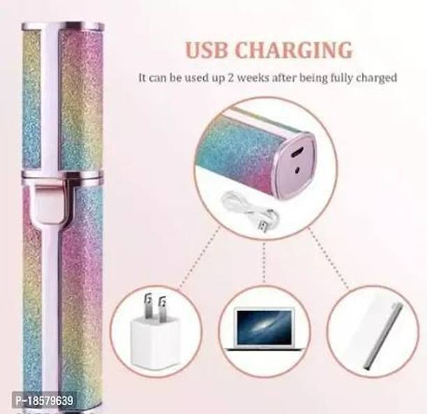 TechElectro Women-A111 Portable 2 In 1 Flawless Eyebrow Remover and Pain less Hair Remover Fully Waterproof Trimmer 60 min  Runtime 2 Length Settings