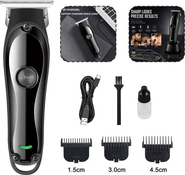 Virth Professionals Design Rechargeable Hair Machine And Trimming Hair & Beard Trimmer 120 min  Runtime 3 Length Settings