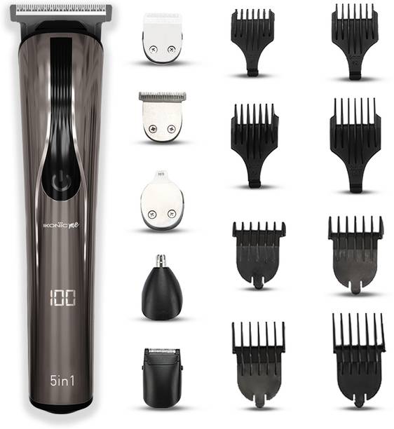 Ikonic Professional 5 in 1 Express Body Groomer 50 min  Runtime 10 Length Settings