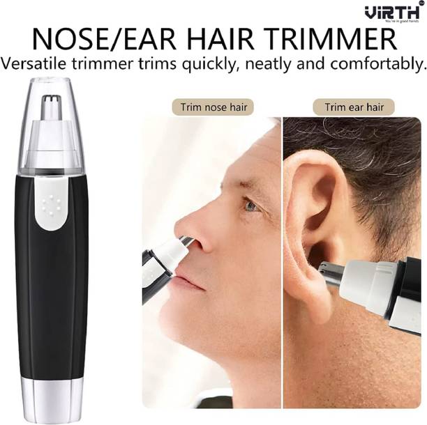 Virth Nose and Facial Hair Trimmer, Women And Men Trimmer 120 min Runtime 0 Length Settings