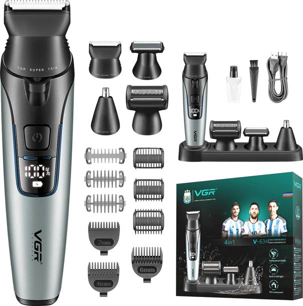 VGR V-634 Professional Fully Waterproof Grooming Kit 90 min  Runtime 3 Length Settings