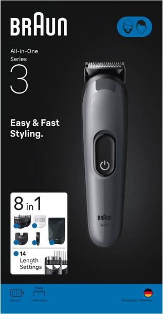 Braun Series 3 All-in-one Grooming Kit Grooming Kit 50 min  Runtime 1 Length Settings