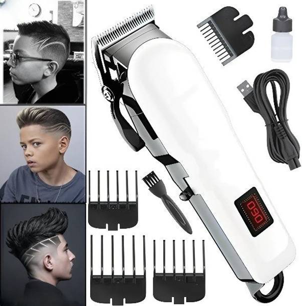 FABUNIK 809A Hair Clipper with Digital Display Fully Waterproof Trimmer 180 min  Runtime 5 Length Settings