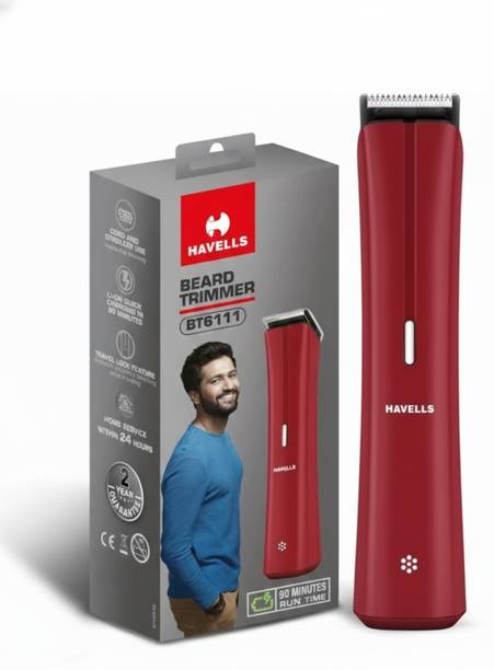HAVELLS BT6111 (20+TRIMMING SESSIONS ) Trimmer 90 min Runtime 12 Length Settings