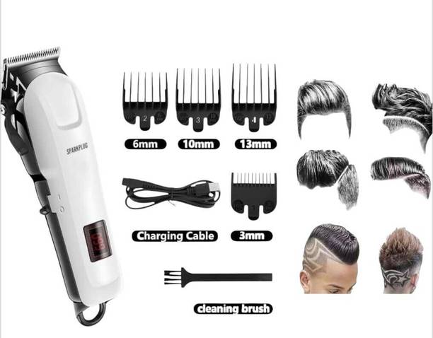 SPARKPLUG K-809 Professional hair clipper stainless steel 120 runtime trimmer Fully Waterproof Trimmer 120 min  Runtime 4 Length Settings
