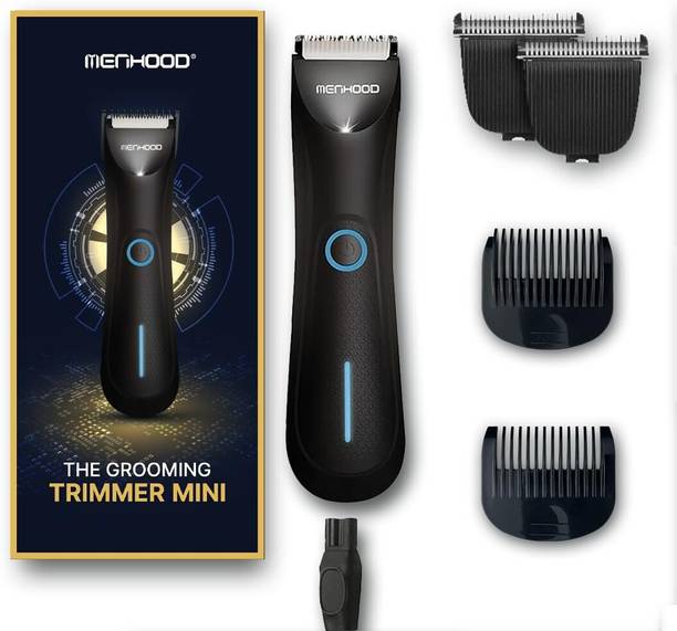 MENHOOD Grooming Trimmer Mini| Private Part Trimmer for Men|Cordless|2 Extra Blades Fully Waterproof Trimmer 90 min Runtime 6 Length Settings