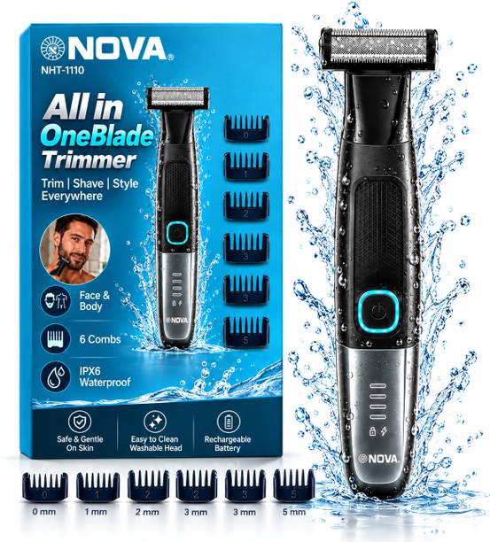 NOVA NHT 1110 UltraBlade Body|Beard,Hair,Groin One Blade Trimmer 90 min Runtime 6 Length Settings
