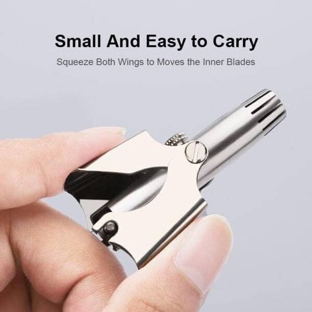 JANKRUT Nose Hair Trimmer Stainless Steel Manual Trimmer 0 min  Runtime 0 Length Settings