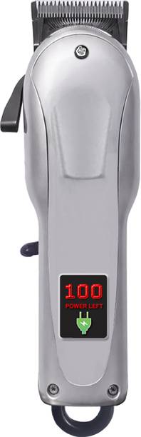 TRMR Men's Rechargeable Stainless Steel Trimmer | Salon Trimmer Fully Waterproof Trimmer 240 min  Runtime 4 Length Settings