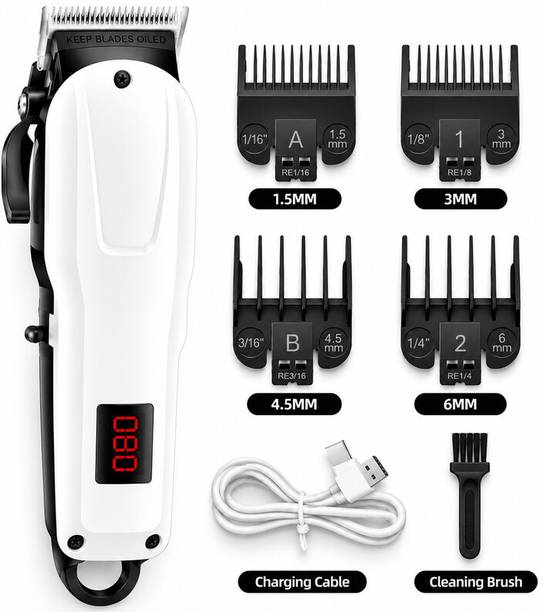 MynxeHTC LED Battery Display Shows Power Status for Worry-free Cordless Trimming Sessions Fully Waterproof Trimmer 240 min Runtime 5 Length Settings