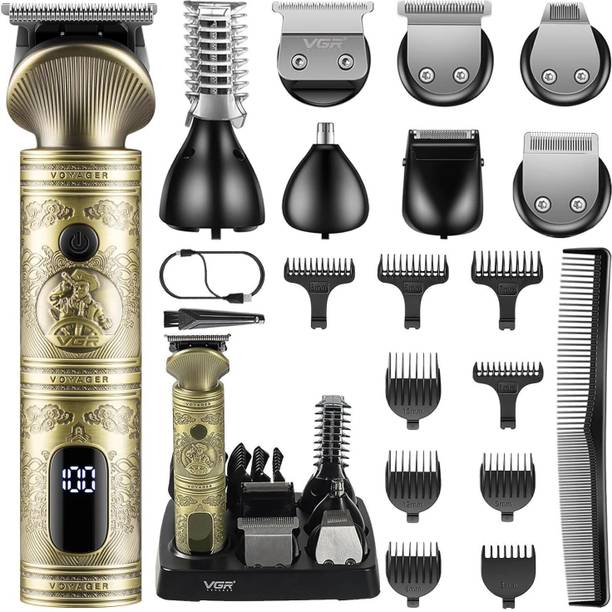 VGR V-106 Professional 6in1 Grooming Kit with LED Display Trimmer 180 min Runtime 16 Length Settings