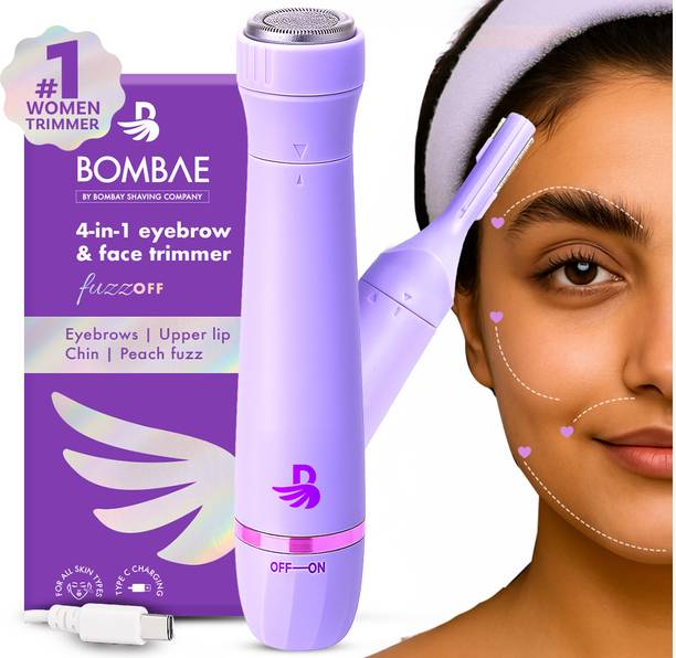 Bombae Women Trimmer for Facial Hair and Eyebrow Trimmer 90 Min  Runtime 2 Length Settings