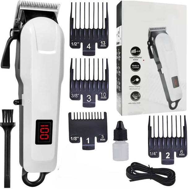 FINARO Rechargeable Hair & Beard Trimmer | Zero-Gap Sharp Blades Trimmer 240 min Runtime 4 Length Settings