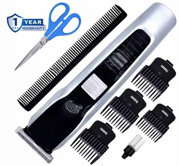 CLINLINSO 538 Electric Hair Trimmer Machine with Comb Scissor & Clip Attachments Fully Waterproof Trimmer 60 min Runtime 4 Length Settings