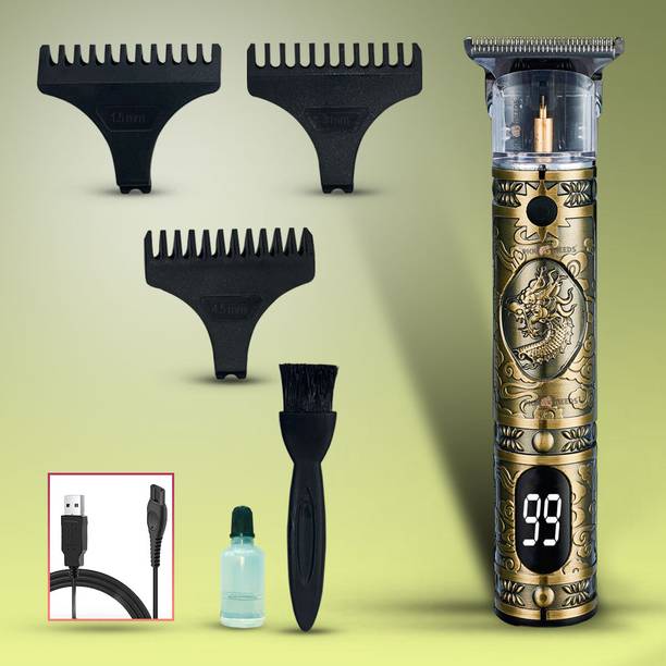 Daily Needs Shop Hair Trimmer/Shaver/Clippers For Men Rechargeable Hair Beard Digital Display Trimmer 180 min  Runtime 4 Length Settings