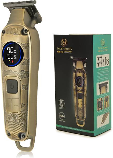 mickymoney MM-762 Cordless Professional Hair Trimmer with LED Display 180 min Runtime Trimmer 180 min  Runtime 4 Length Settings