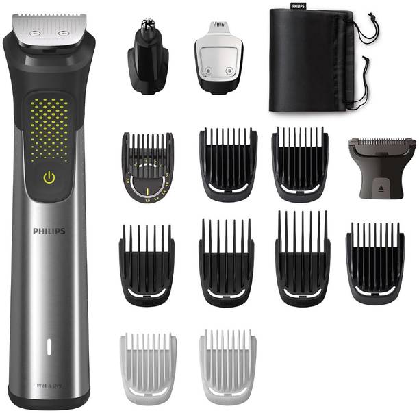PHILIPS mg9551/65 mul ti groomer set Trimmer 120 min Runtime 4 Length Settings (Silver, Black)