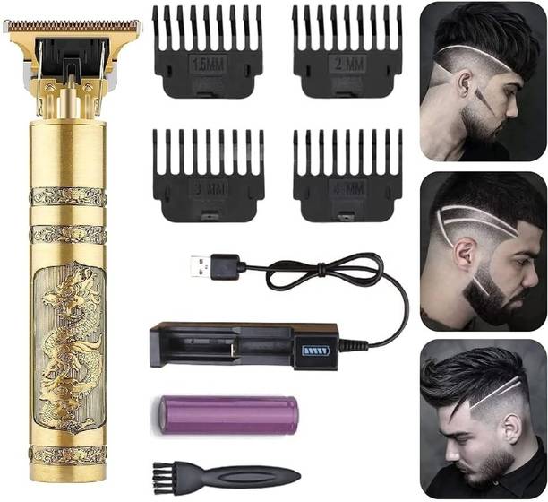 Arrom Wireless Trimmer, Multiple Combs, Shaver, Beard Quality Professional Golden Pro+ Grooming Kit 120 min  Runtime 4 Length Settings