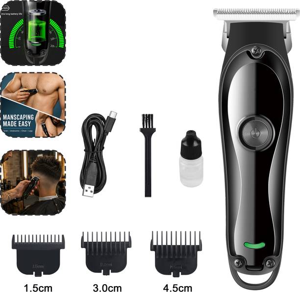Virth Men's Professional Rechargeable Beard & Head Hair Stylish Trimmer 120 min  Runtime 3 Length Settings