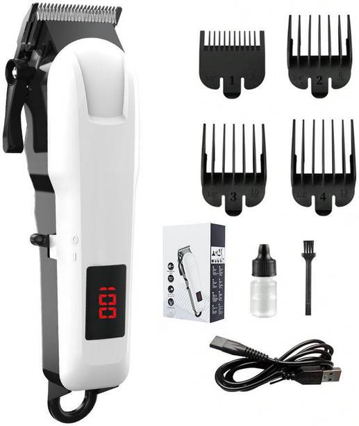 RECHOO Waterproof Chargeable Beard Moustache Trimmer Powerful Hair Clipper Razor Trimmer 120 min Runtime 4 Length Settings