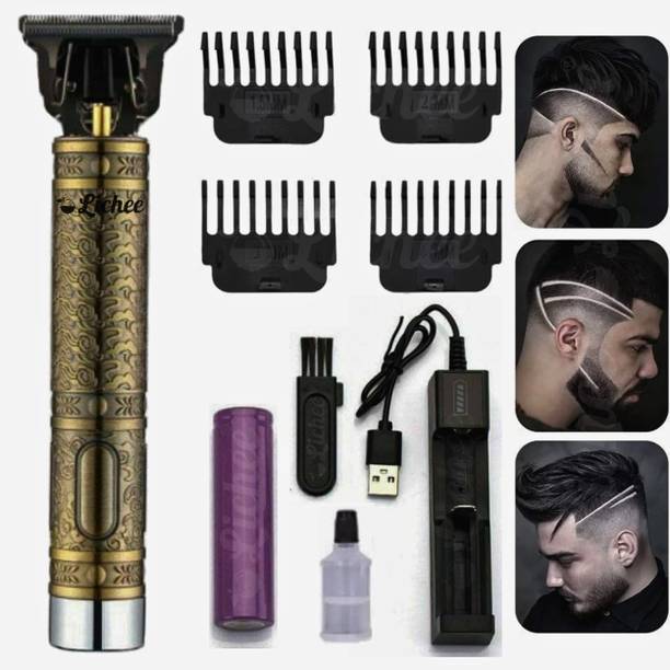 LICHEE LT-B01 Hair Trimmer For Men, 1200mAh Battery, Metal Body, Stainless Steel Blade Trimmer 120 min  Runtime 4 Length Settings