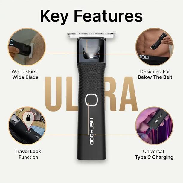JSJ ultra trimmer1 Fully Waterproof Body Groomer 180 min  Runtime 1 Length Settings
