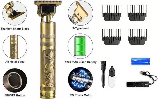 EVETIS hair cutting machine men | beard trimmer men | shaving machine Fully Waterproof Trimmer 120 min Runtime 4 Length Settings
