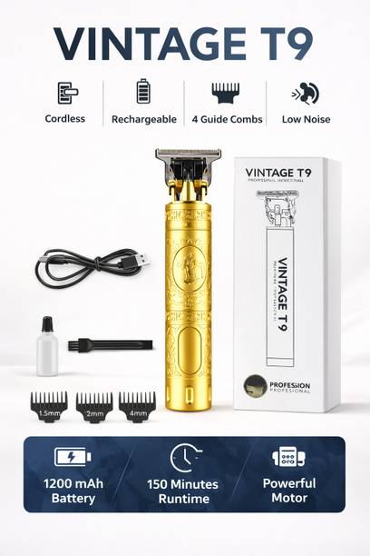 Vintage T9 Precision Groom Pro Series Trimmer Model 6 for Men X X X X X Trimmer 60 min Runtime 4 Length Settings