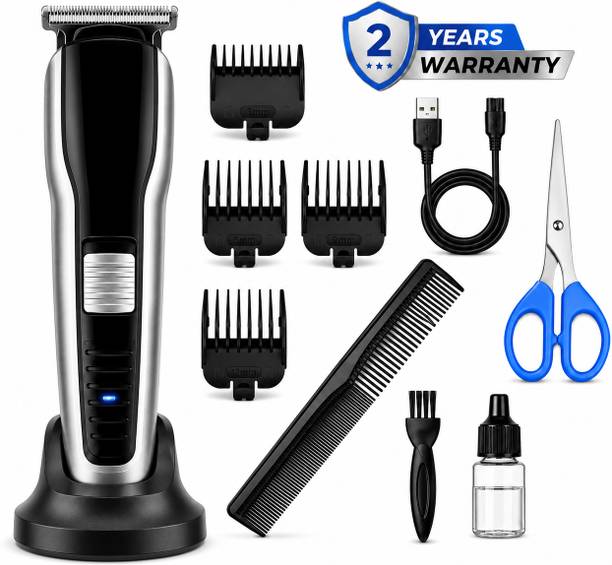 Zeno volt 538 Hair Trimmer Kit for Men with 4 Guide Combs, Scissors & USB Charging Cable Fully Waterproof Trimmer 60 min Runtime 4 Length Settings