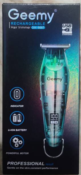 Geemy Pro hair trimmer gm LED display zero cutting Trimmer 120 min  Runtime 4 Length Settings