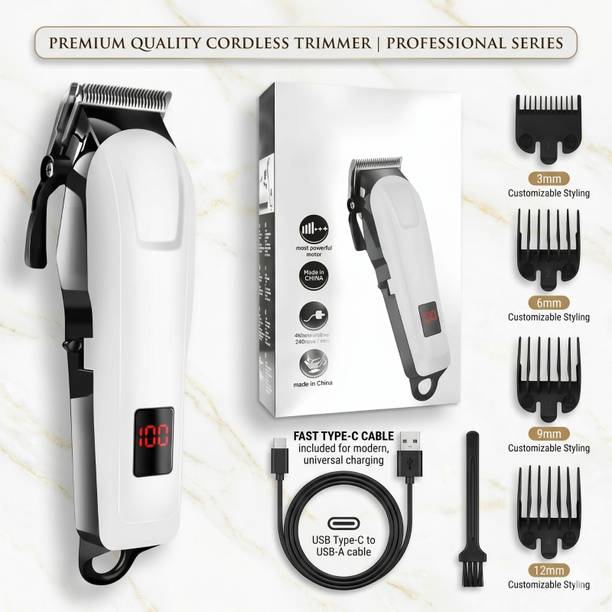 Xoxo XT-ULTRA 9000 BT Beard Trimmer for Men, 120 Min Runtime, IPX7 Fully Waterproof Fully Waterproof Trimmer 180 min Runtime 5 Length Settings