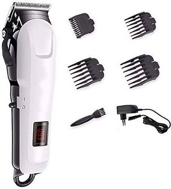 MynxeHTC 809-Rechargeble Hair Clipper Precision Staainless Steel_Cutter Powerful_Motor Trimmer 45 min  Runtime 4 Length Settings