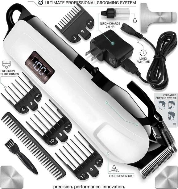 ValueShop 809A Professional Hair Cutting Shaving Classic Machine USB Adjustable Fully Waterproof Trimmer 240 min  Runtime 4 Length Settings