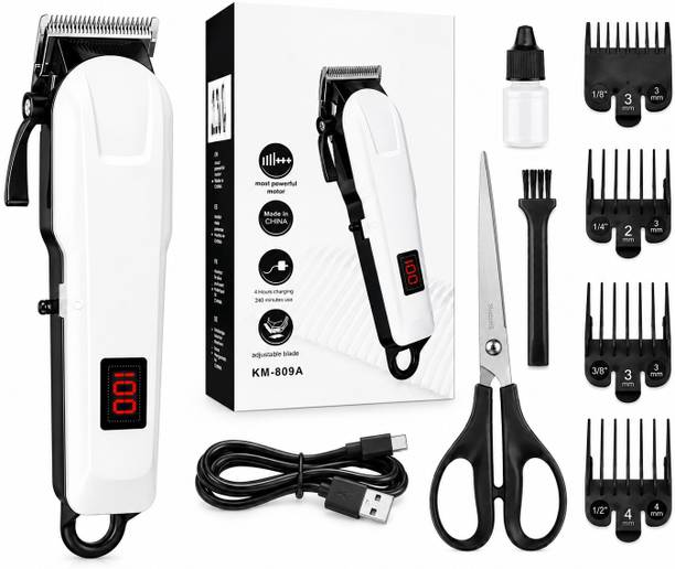CLINLINSO 809 Cordless Grooming Machine with Hair Comb & Scissor – Hair & Beard Trimmer Fully Waterproof Trimmer 240 min Runtime 4 Length Settings