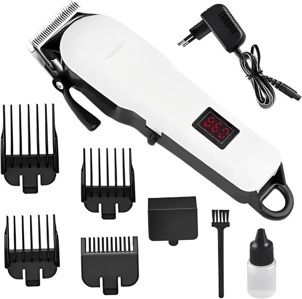 RACCOON Professional Rechargeable LED Display Hair Clipper Heavy Duty for Hair,Beard Cut Fully Waterproof Trimmer 120 min  Runtime 5 Length Settings