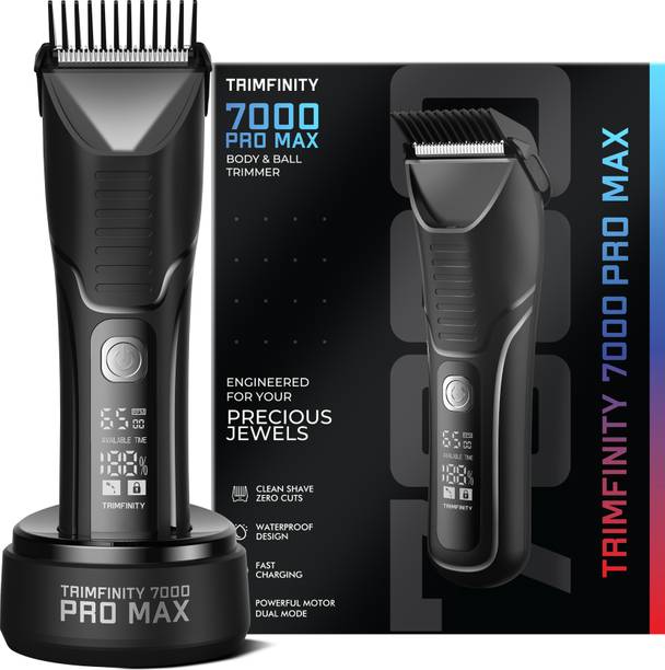 urbangabru Trimfinty 7000 Pro Max Trimmer for Men | Skin Safe Tech Fully Waterproof Trimmer Fully Waterproof Trimmer 90 min  Runtime 4 Length Settings