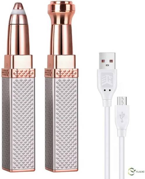 Fluent 2 In 1 Eyebrow Trimmer Machine For Women Nose Face Lips Hair Removal FL19 Trimmer 90 min  Runtime 1 Length Settings