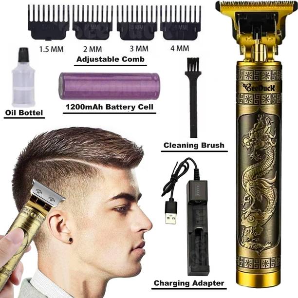 BeeDuck Golden Style Designed Beard, Mustache, Head Hair Cutting Machine For Men LT-B01 Trimmer 120 min Runtime 4 Length Settings
