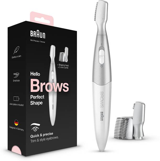 Braun FG1106 Eyebrow Mini Precision Trimmer,Brow Trimming, Styling & Shaping for Women Trimmer 120 min  Runtime 4 Length Settings