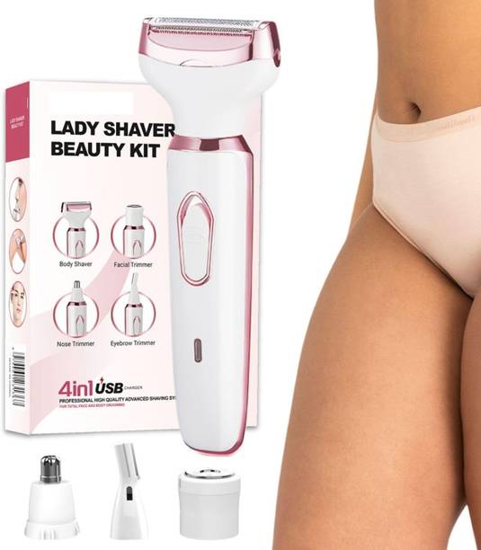 Adiguru Bikini Trimmer for Women Electric Shaver for Face, Legs, Underarms & Pubic Hair Fully Waterproof Trimmer 60 min  Runtime 0 Length Settings