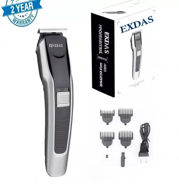 ED EXDAS Cordless Rechargeable Hair Trimmer for Men with 4 Guide Combs Body Groomer 49 min Runtime 1 Length Settings